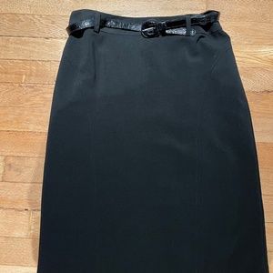 Black midi skirt